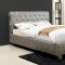 Juilliard CM7056SV Bedroom in Silver Color w/Leatherette Bed