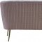 Monroe Sofa 696 in Pink Velvet Fabric by Meridian w/Options