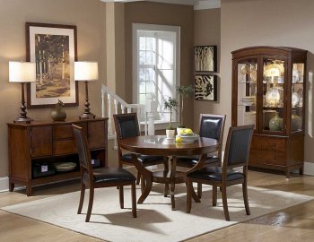 Avalon 1205-48 Dining Table by Homelegance in Cherry w/Options [HEDS-1205-48 Avalon]