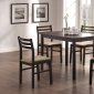 Dark Cappuccino Finish Modern Elegant 5Pc Dining Set