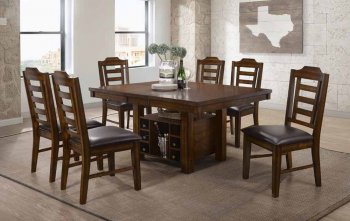 Bathurst Dining Table 107631 Dark Ash Wood by Coaster w/Options [CRDS-107631 Bathurst]