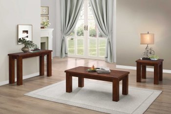 Santos 8079 Coffee Table 3Pc Set in Brown by Homelegance [HECT-8079 Santos]