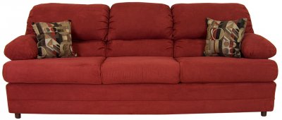 Burgundy Fabric Modern Sofa & Loveseat Set w/Optional Items