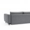 Magni Sofa Lounger in Twist Granite Fabric by Innovation