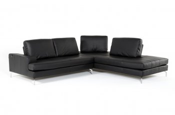 Voyager Sectional Sofa in Black Full Leather by VIG [VGSS-Voyager Black]