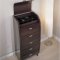 5 Piece Wenge High Gloss Finish Contemporary Bedroom Set