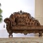 Napoli Chaise 692 in Fabric by Meridian w/Crystal Tufting