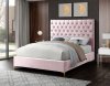 Cruz Bed in Pink Velvet Fabric by Meridian w/Options