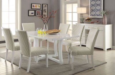 Reidar Dining Set 7Pc CM3651T in White w/Options