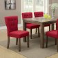 F2403 Dining Set 5Pc by Boss w/Dark Red Linen Chairs