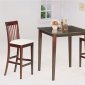 Cappuccino Finish Contemporary Bar Table with Bar Stools