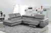 Maine Power Motion Sectional Sofa Dark Grey Eco-Leather by VIG