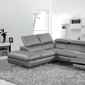 Maine Power Motion Sectional Sofa Dark Grey Eco-Leather by VIG