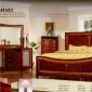 Two-Tone Cherry Finish Modern Bedroom w/Optional Casegoods