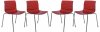 Ashville Set of 4 Dining Chairs AS20TR in Red by LeisureMod