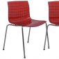 Ashville Set of 4 Dining Chairs AS20TR in Red by LeisureMod