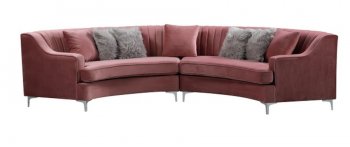 LCL-001 Sectional Sofa in Pink Velvet [BDSS-LCL-001 Pink]