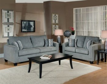 Grey Fabric Modern Living Room Sofa & Loveseat Set [CHFS-SD-307]