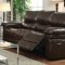 Xenos Motion Sofa 52140 in Dark Brown Leather-Aire by Acme