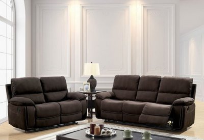 Amaris Motion Sofa CM6596 in Brown Fabric w/Options