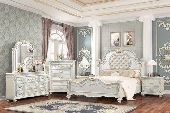 Destiny Bedroom Set 5Pc in White [ADBS-Destiny White]