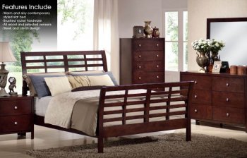 Espresso Finish Transitional Bedroom w/Optional Case Goods [PNBS-320]