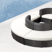 Black & White Modern 10pc Outdoor Patio Modular Sofa Set