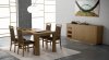 Warm Walnut Finish Modern Dining Table w/Optional Items