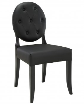 Button Dining Chair Set of 4 Black or White Vinyl by Modway [MWDC-EEI-815 Button]