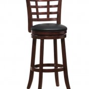 Set of 2 Dark Cherry Edmond Swivel Pub Chair