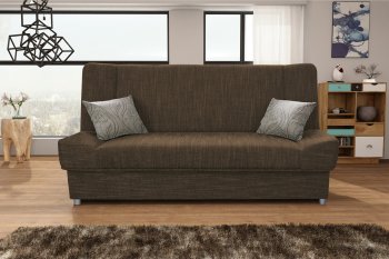 Natalia Sofa Bed in Brown Fabric by Skyler Design [SKSB-Natalia-Brown]