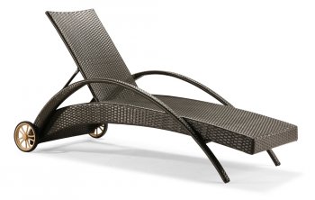 Black Weave Modern Outdoor Bathing Chair w/Adjustable Back [ZOUT-Habour-701180]