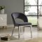 Roberto Dining Chair 764 Set of 2 Grey Velvet Fabric - Meridian