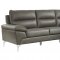 Cairn Sectional Sofa 9969GY in Gray Leather by Homelegance