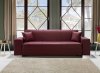 Kobe Santa Glory Burgundy Sofa Bed in PU by Istikbal w/Options