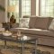 504121 Genevieve Sofa in Sandy Brown Fabric by Coaster w/Options