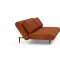 Unfurl Lounger Sofa Bed in Orange Corduroy 595 by Innovation