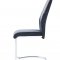 D1021DC Dining Chair Set of 4 in Gray/Black Velvet by Global