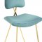 Ponder Bar Stool Set of 2 in Sea Blue Velvet by Modway