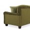 Green Fabric Casual Contemporary Living Room Sofa w/Wooden Legs