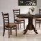 Dark Espresso Finish Round Pedestal Base Table w/Optional Chairs