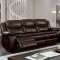 Pollux Reclining Sofa CM6981BR Brown Leatherette w/Options