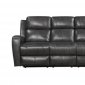 Cortana Power Motion Sofa & Loveseat Set Grey by Leather Italia