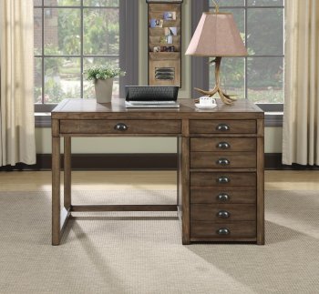 801098 Office Desk in Weathered Taupe by Coaster w/File Drawer [CROD-801098 Desk]