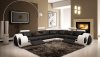 4087 Sectional Sofa Black & White Bonded Leather by VIG