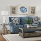 Zack Sofa in Denim Fabric by Klaussner w/Options