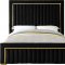 Dolce Bed in Black Velvet Fabric by Meridian w/Options