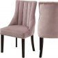 Oxford Dining Chair 721 Set of 2 Pink Velvet Fabric by Meridian