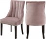 Oxford Dining Chair 721 Set of 2 Pink Velvet Fabric by Meridian