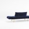 Zeal Deluxe Daybed in Dark Blue Velvet w/Brass Leg by Innovation